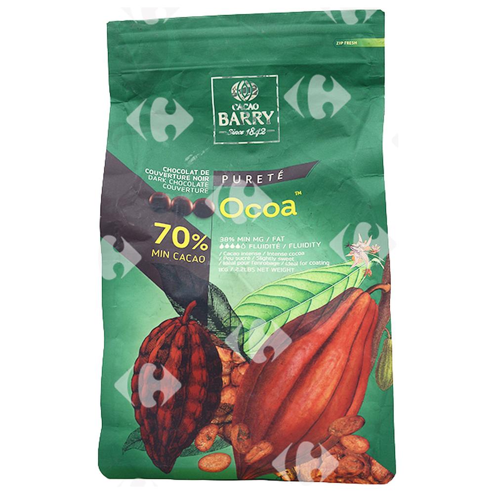 Pistoles Chocolat Noir 70% Ocoa Cacao Barry 1 Kg