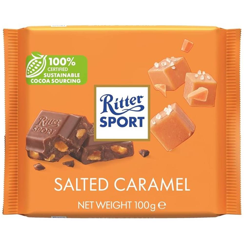 Tablette de Chocolat Caramel Salé Ritter Sport 100g