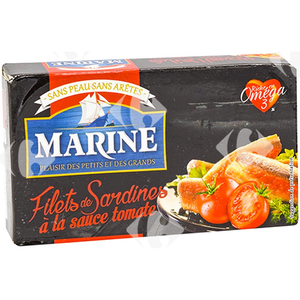[610883] Conserve de Sardines sans Peau ni Arêtes à la Sauce Tomate Marine 90g