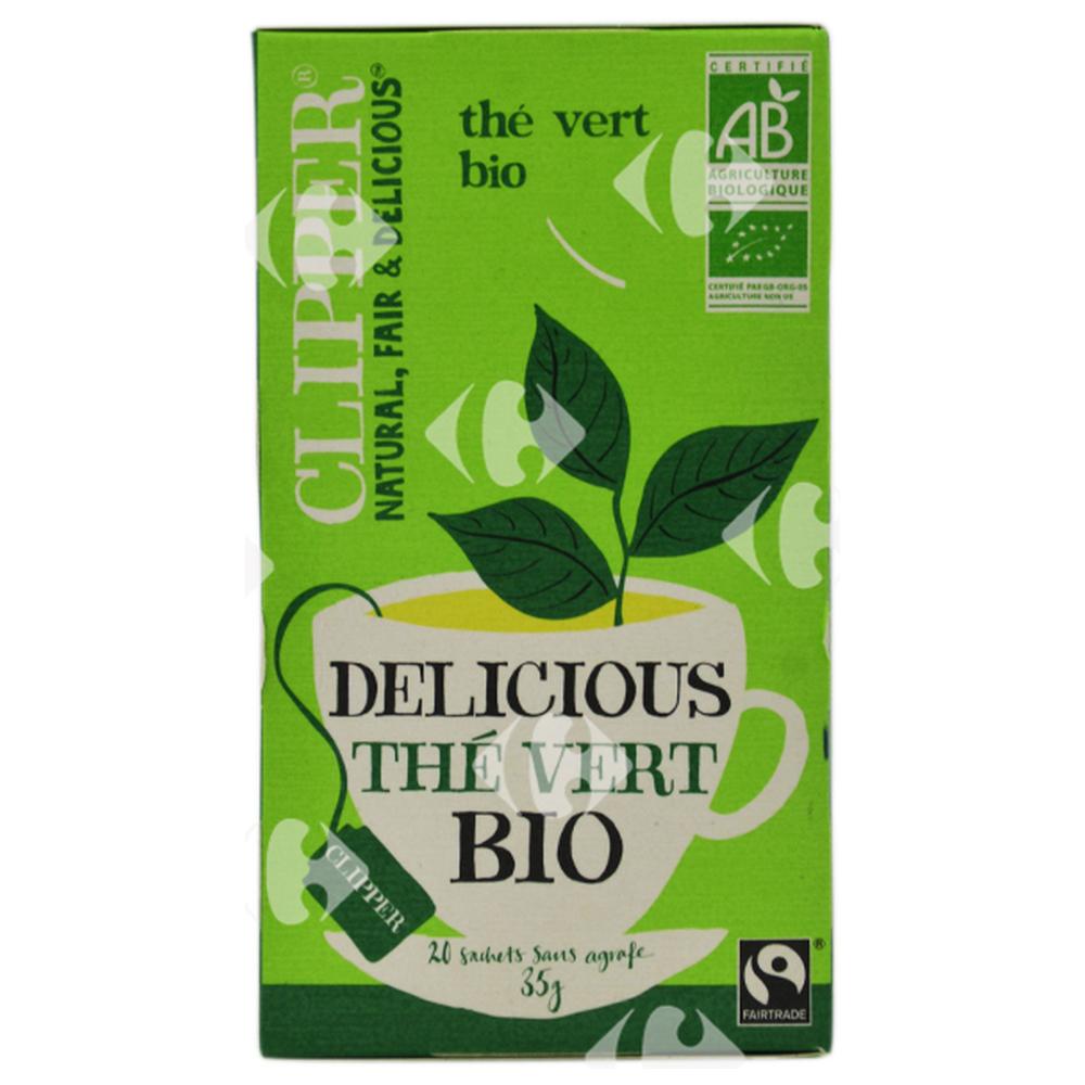 Infusions en Sachets Thé Vert Bio Clipper 20 sachets