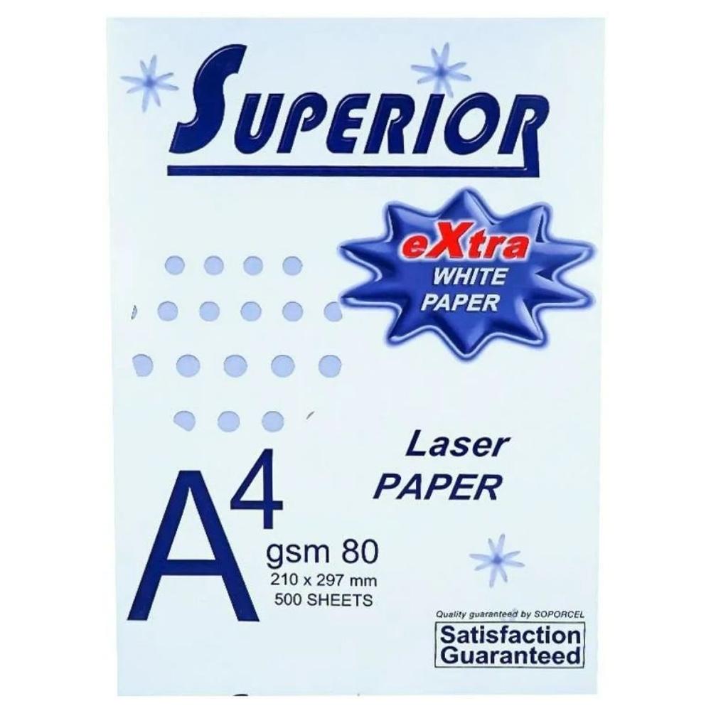 [71320] Rame de Papier A4 Blanc de 500 Feuilles Superior 