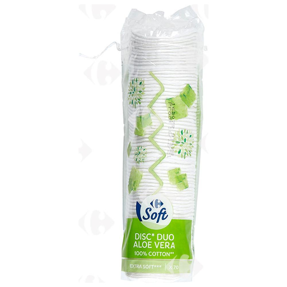 [383067] Disques Démaquillants Aloe Vera Carrefour 70 unités