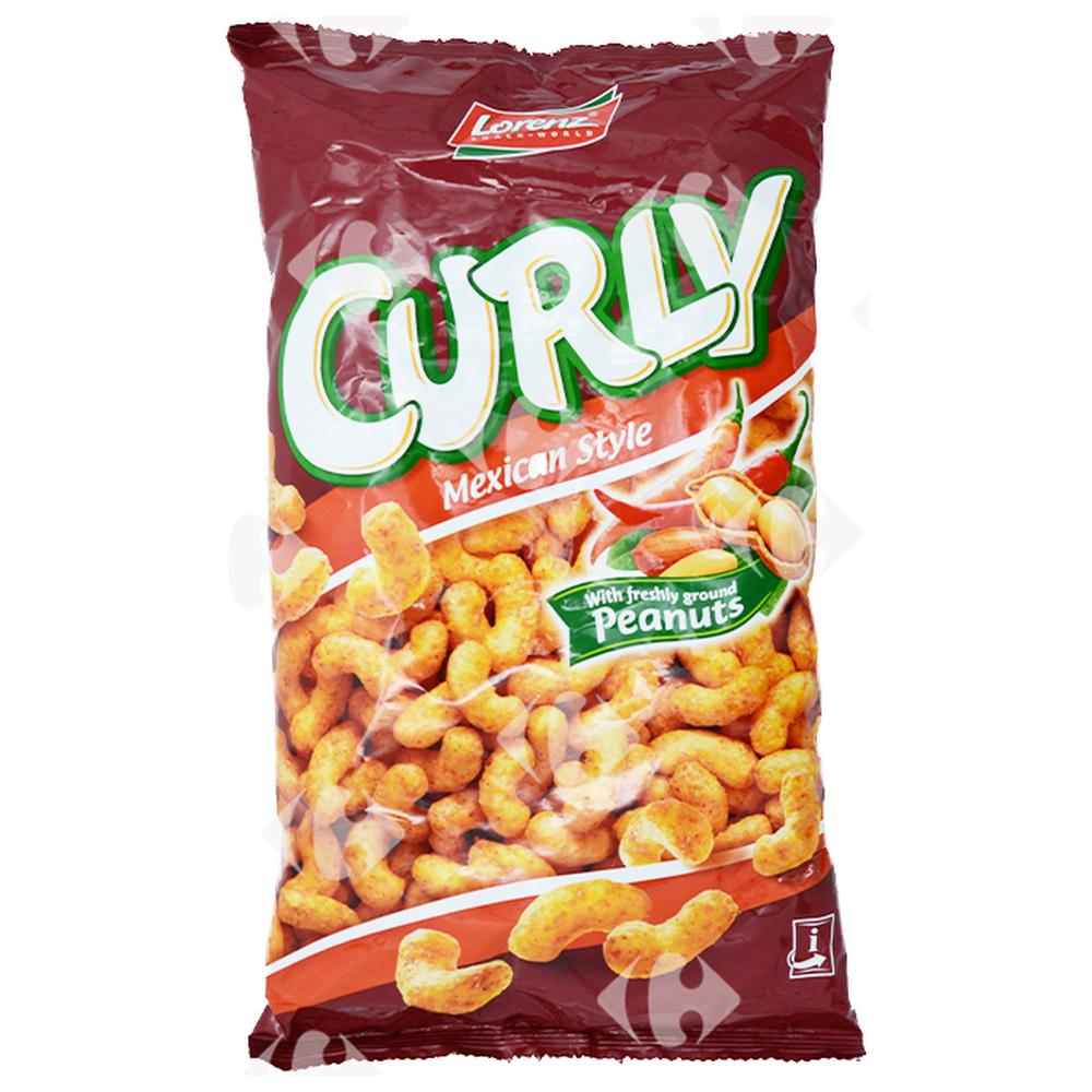 [164935] Chips de cacahuètes Curly Mexican Style Lorenz 150g
