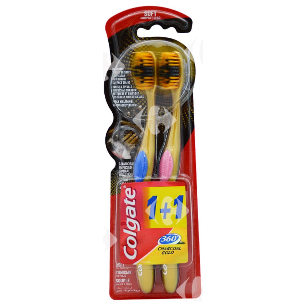 [573020] Brosse à Dents Charcoal Gold Colgate 2 feuilles