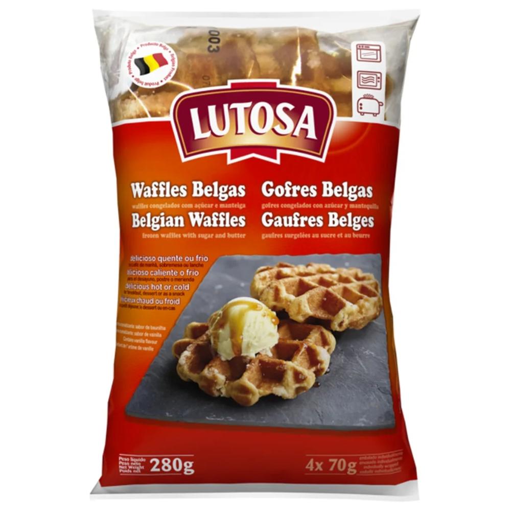 [658447] Gaufres Belges Cuites Surgelées Lutosa 70g 4 pièces