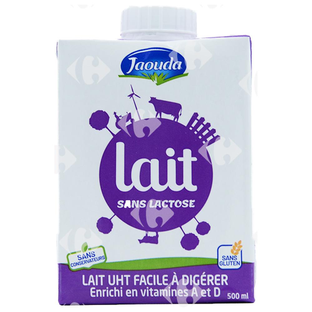 [664563] Lait UHT Entier Sans Lactose Jaouda 500ml