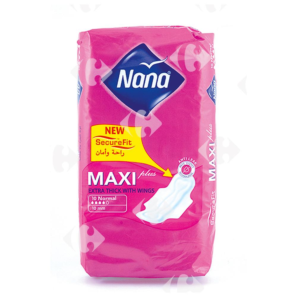 [367468] Serviettes Hygiéniques Maxi Plus Normal Nana 10 unités