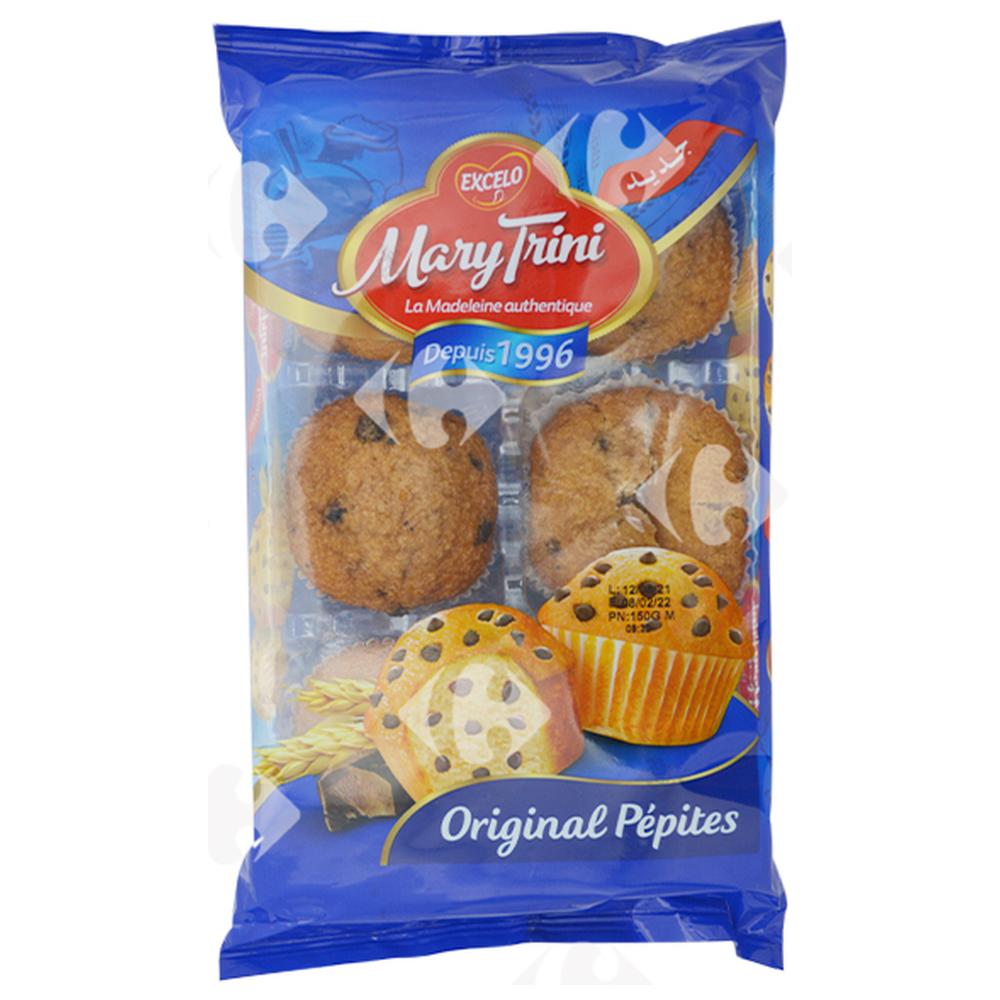 Madeleines Nature aux Pépites de Chocolat Mary Trini 150g