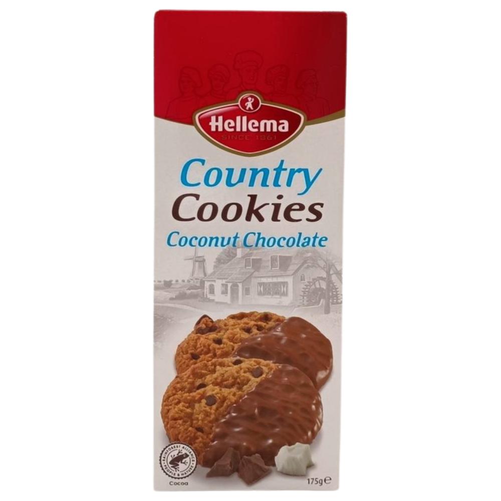 [664180] Cookies Country Chocolat Noix de Coco Hellema 175g