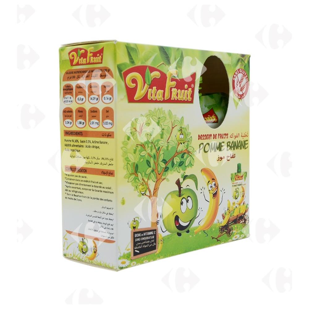 Dessert Pomme Banane Vitafruit 80g X4