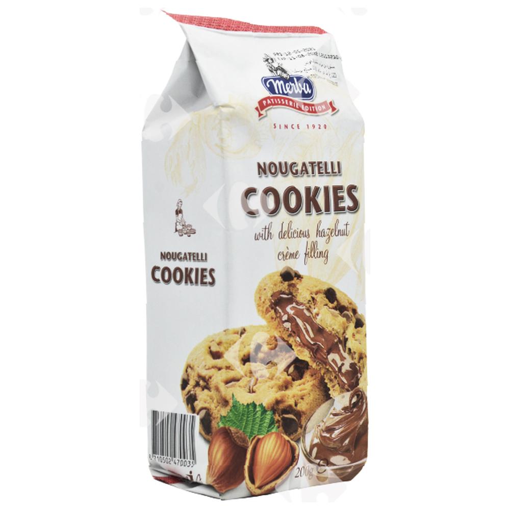 [657680] Cookies Cœur Fondant Crème Noisette Merba 200g