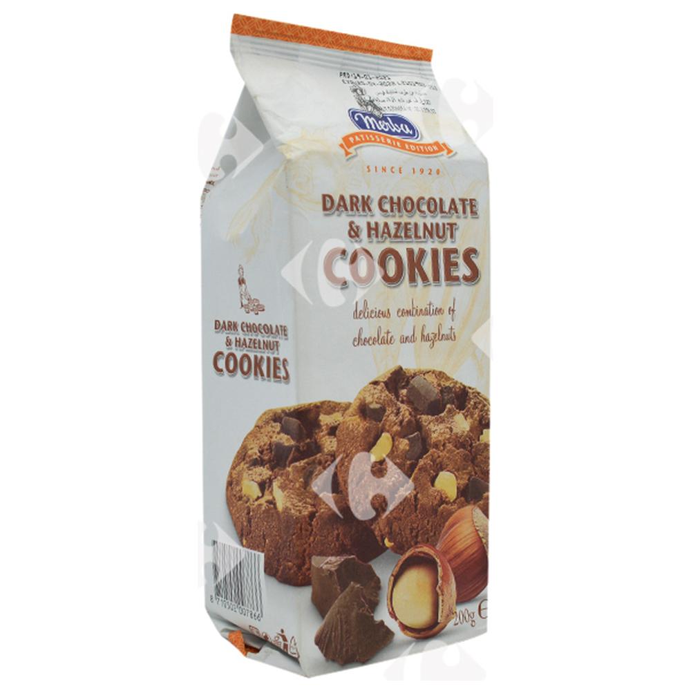 [364278] Cookies Chocolat Noir Noisettes Merba 200g