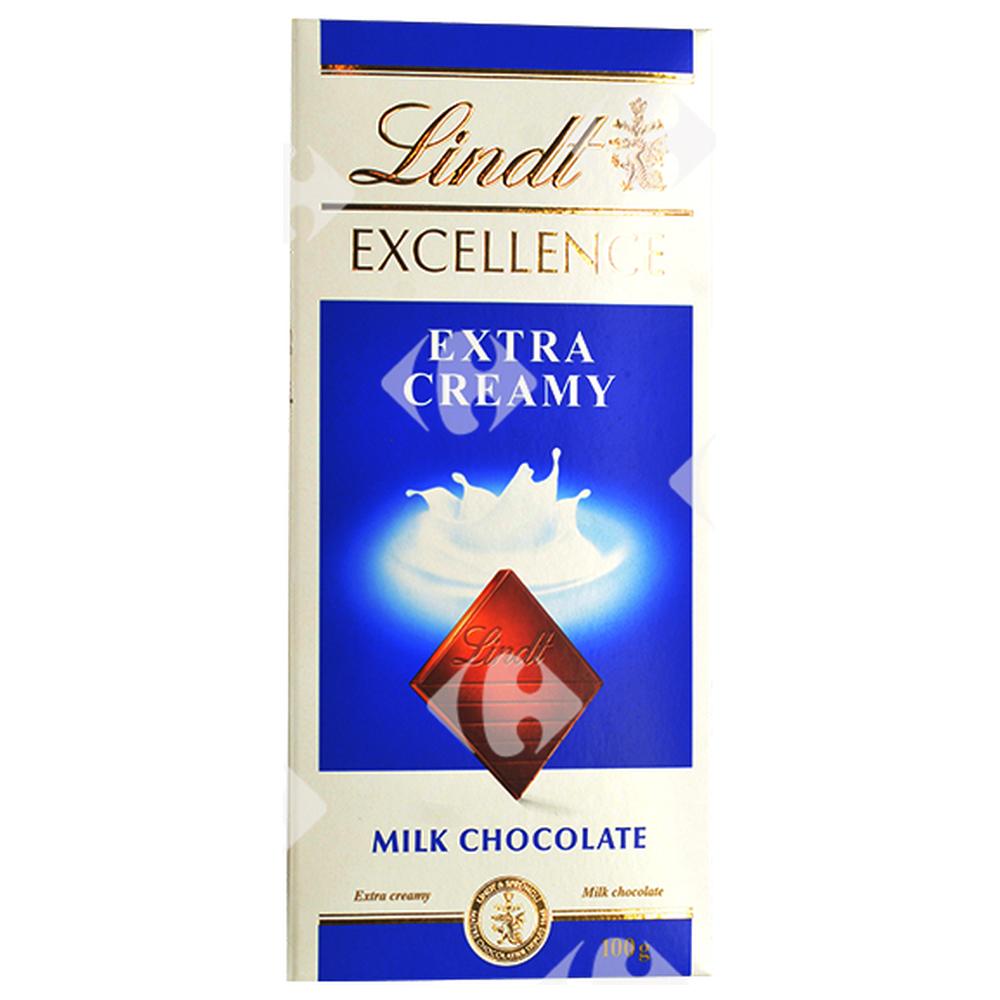 Tablette de Chocolat au Lait Extra Crèmeux Excellence Lindt 100g