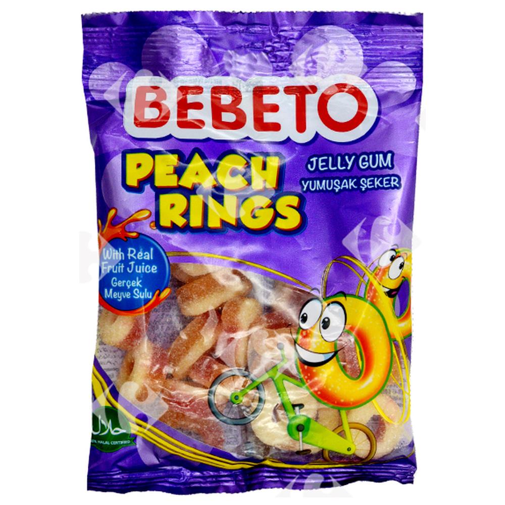 [71442] Gommes Peach Ring Bebeto 100g