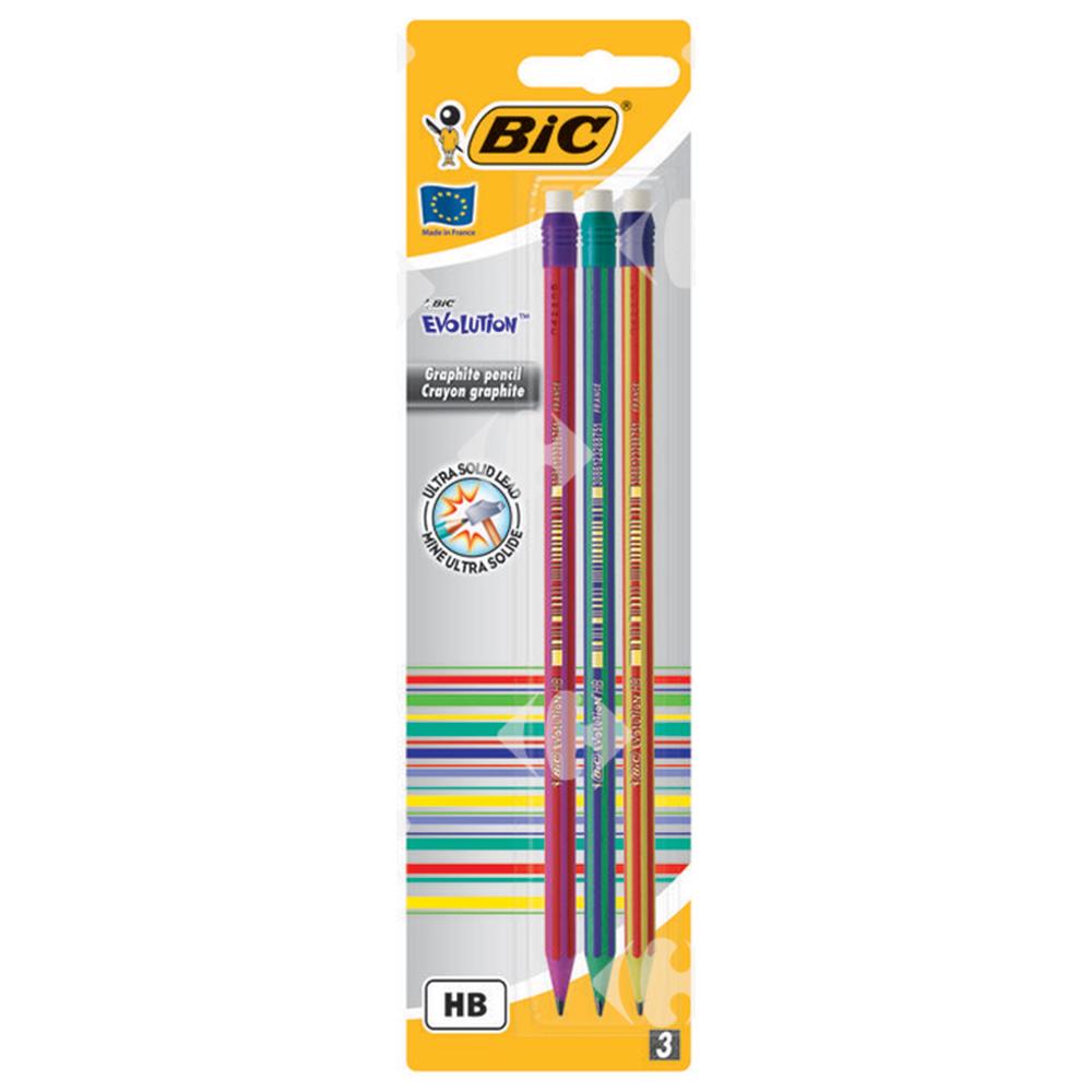 Crayon HB Évolution Bic 3 unités