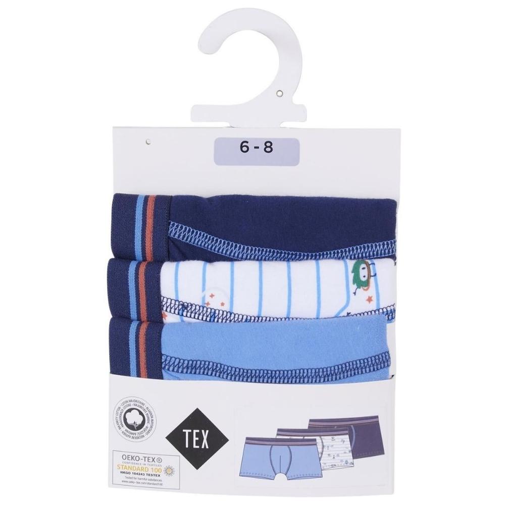[711909] Boxer pour Garçon en Bleu Tex Home 3 pièces