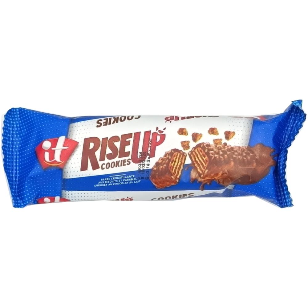 [714851] Barres Enrobées Cookies Choco Lait Rise Up It 35g