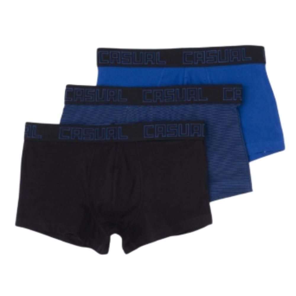 [717493] Lot de 3 Boxers Homme Casual Noir