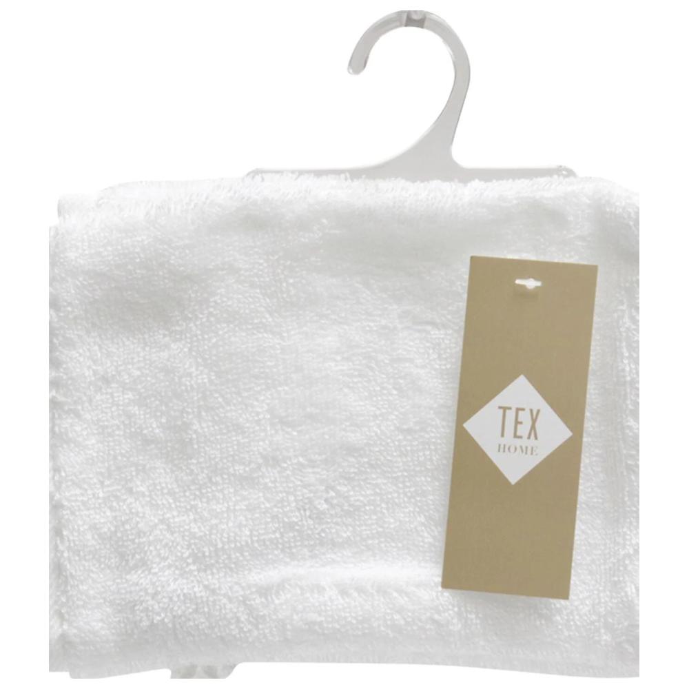 [539273] Gant de Toilette Blanc 100% Coton Tex Home 15x21cm.