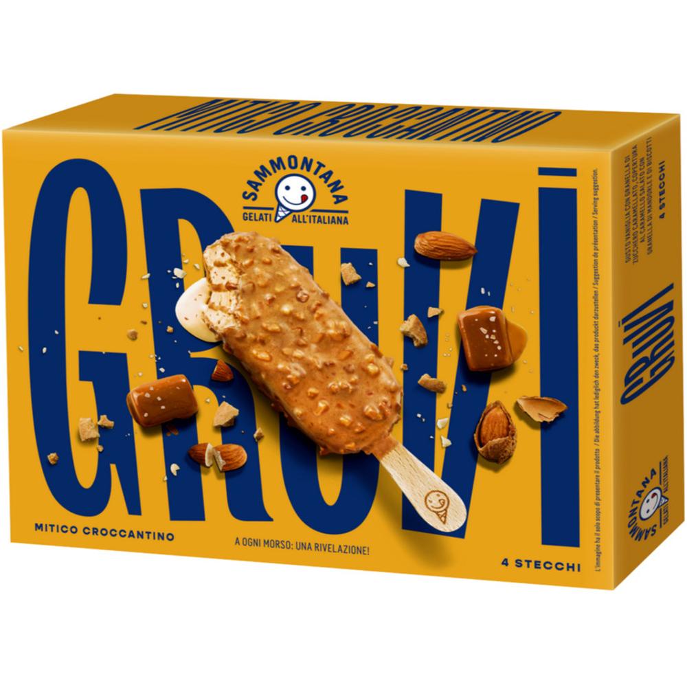 [665225] Bâtonnets de Glace Croccantino Gruvi Sammontana 4x75ml.