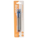 Stylo Roller Rétractable Bleu 0,7 mm 2 unités