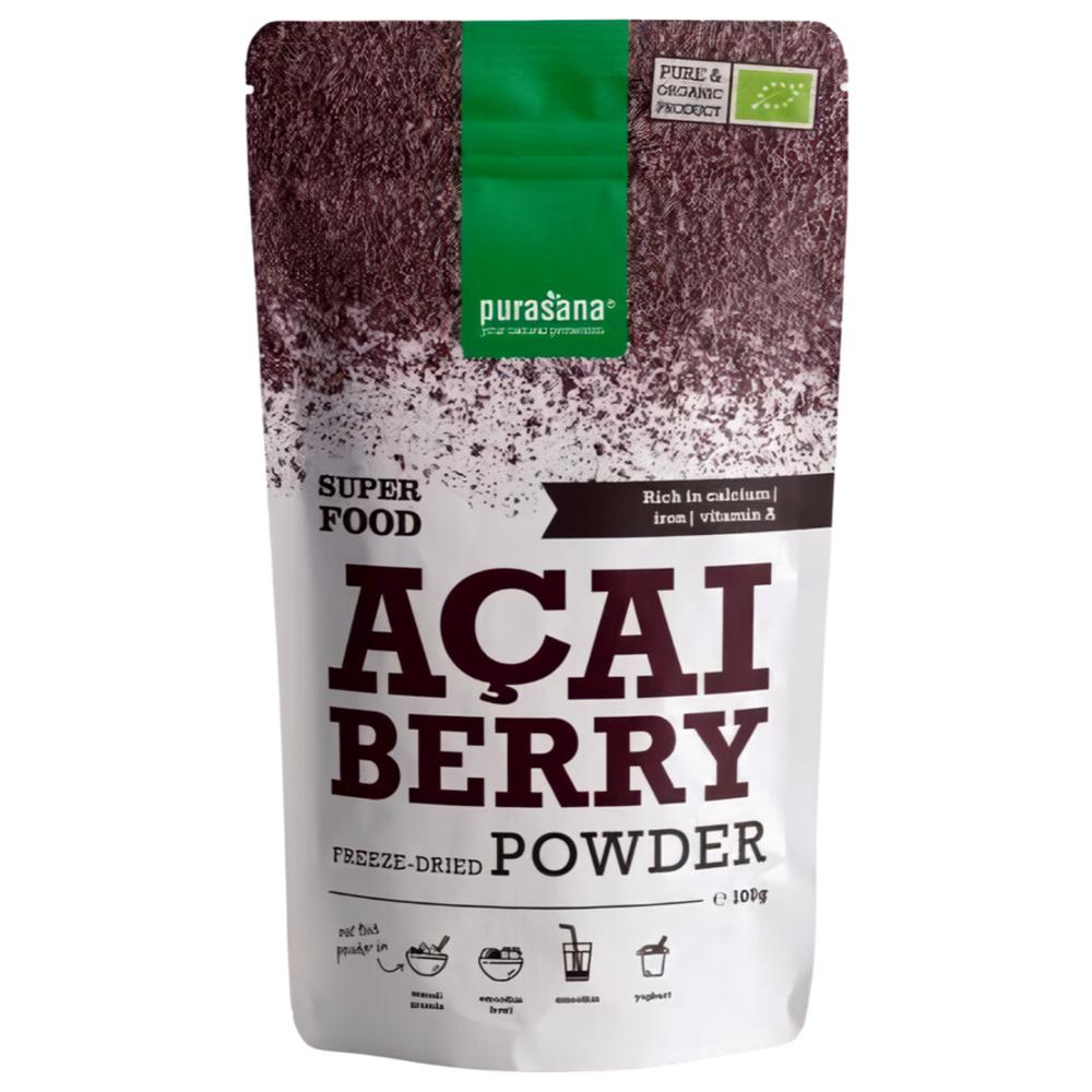 Poudre Protéinée Baie Açaï Bio Purasana 100g.