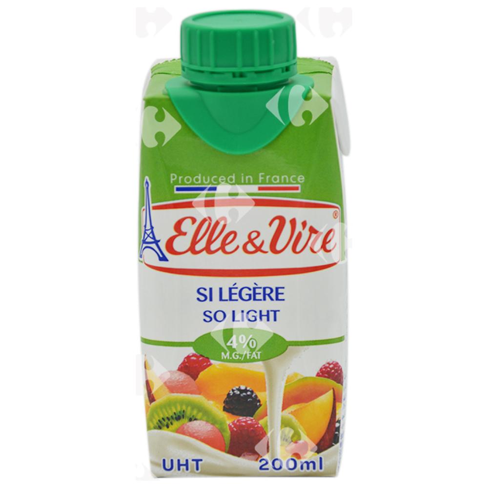 [53164] Crème UHT légère 4% Elle Et Vire 20cl.