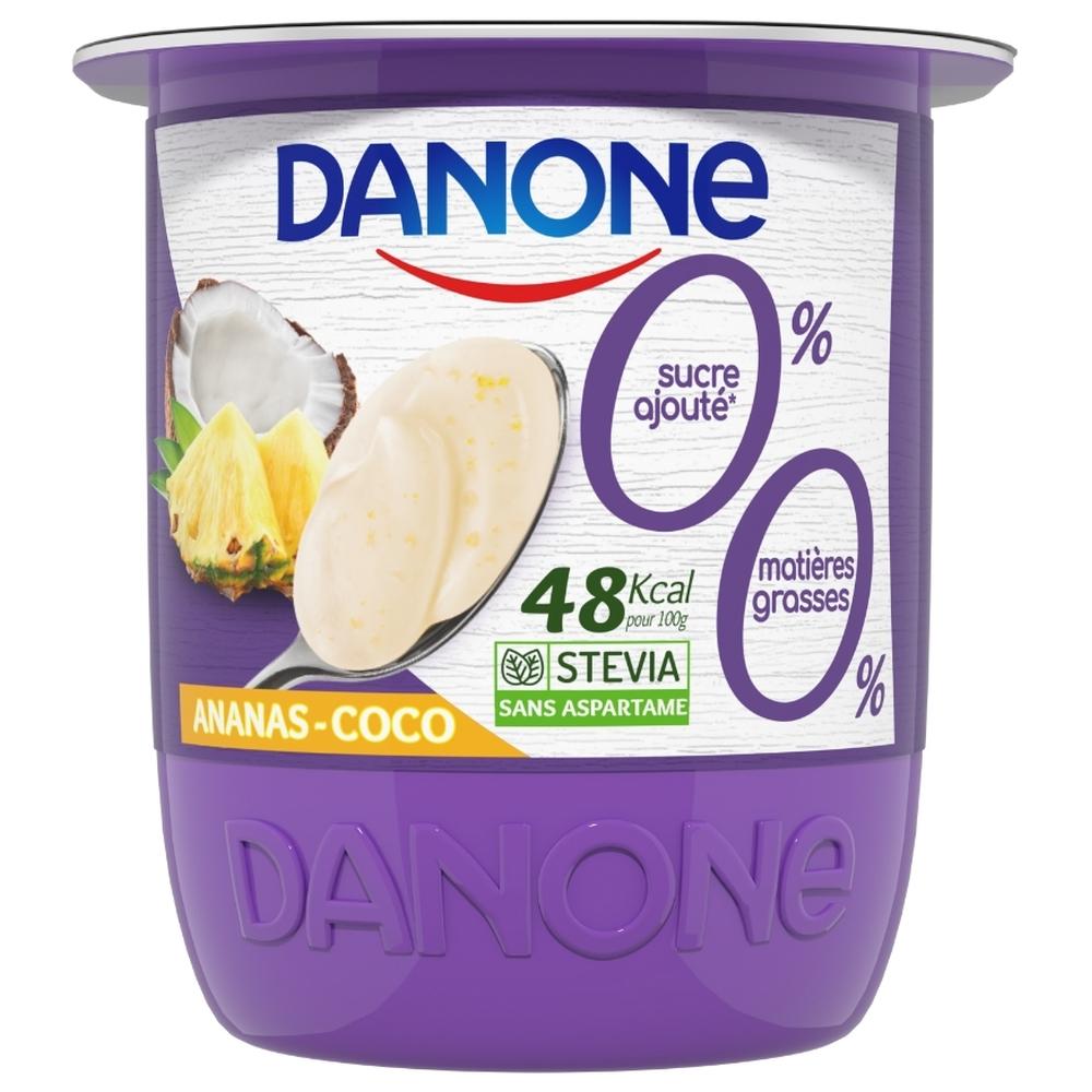 [713186] Yaourt Brassé Ananas-Coco 0% Danone 105g