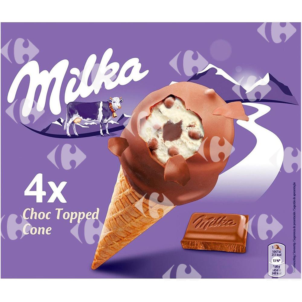 [682219] Cornet Bola Milka 4x110ml.