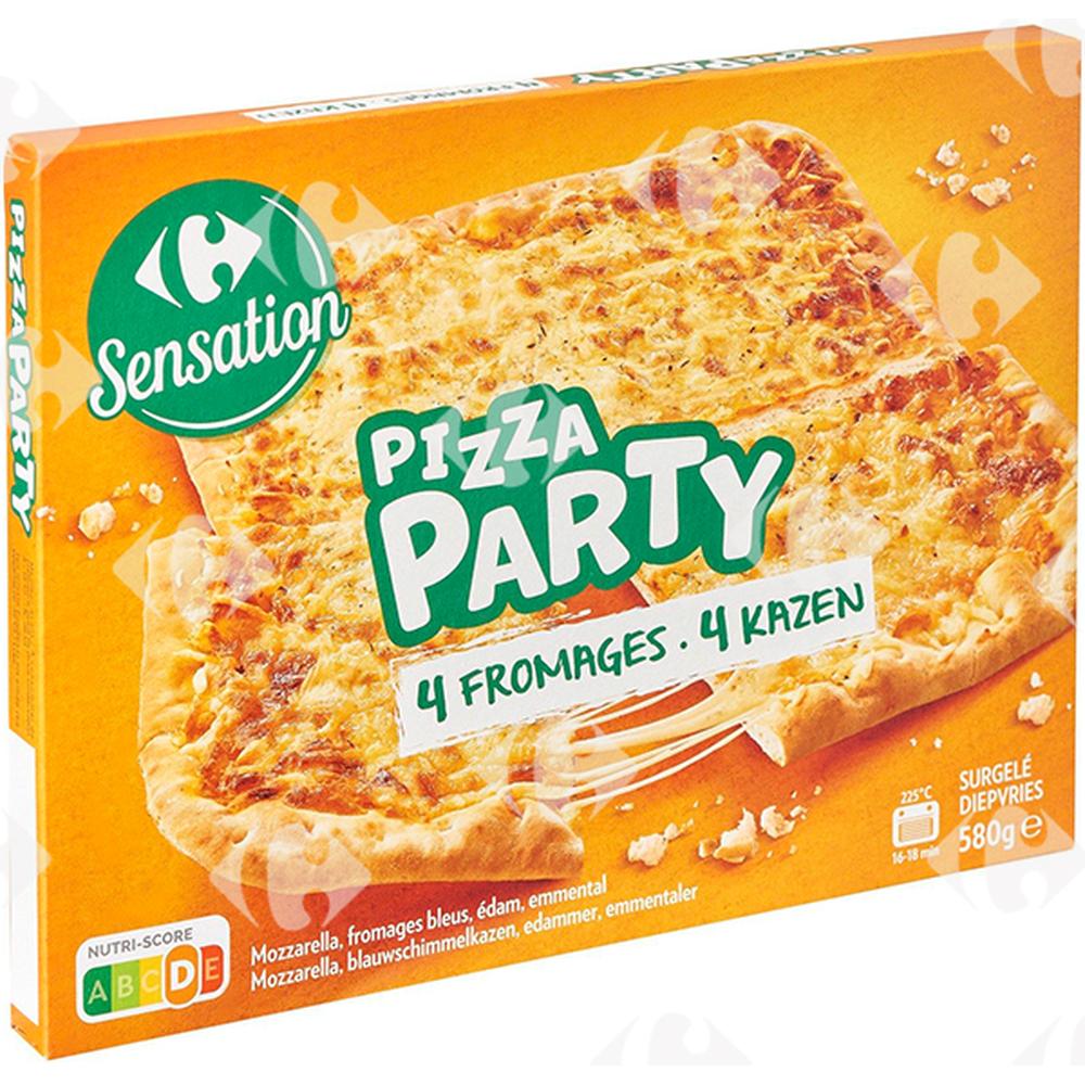 [634538] Pizza Rectangulaire aux 4 Fromages Carrefour 600g