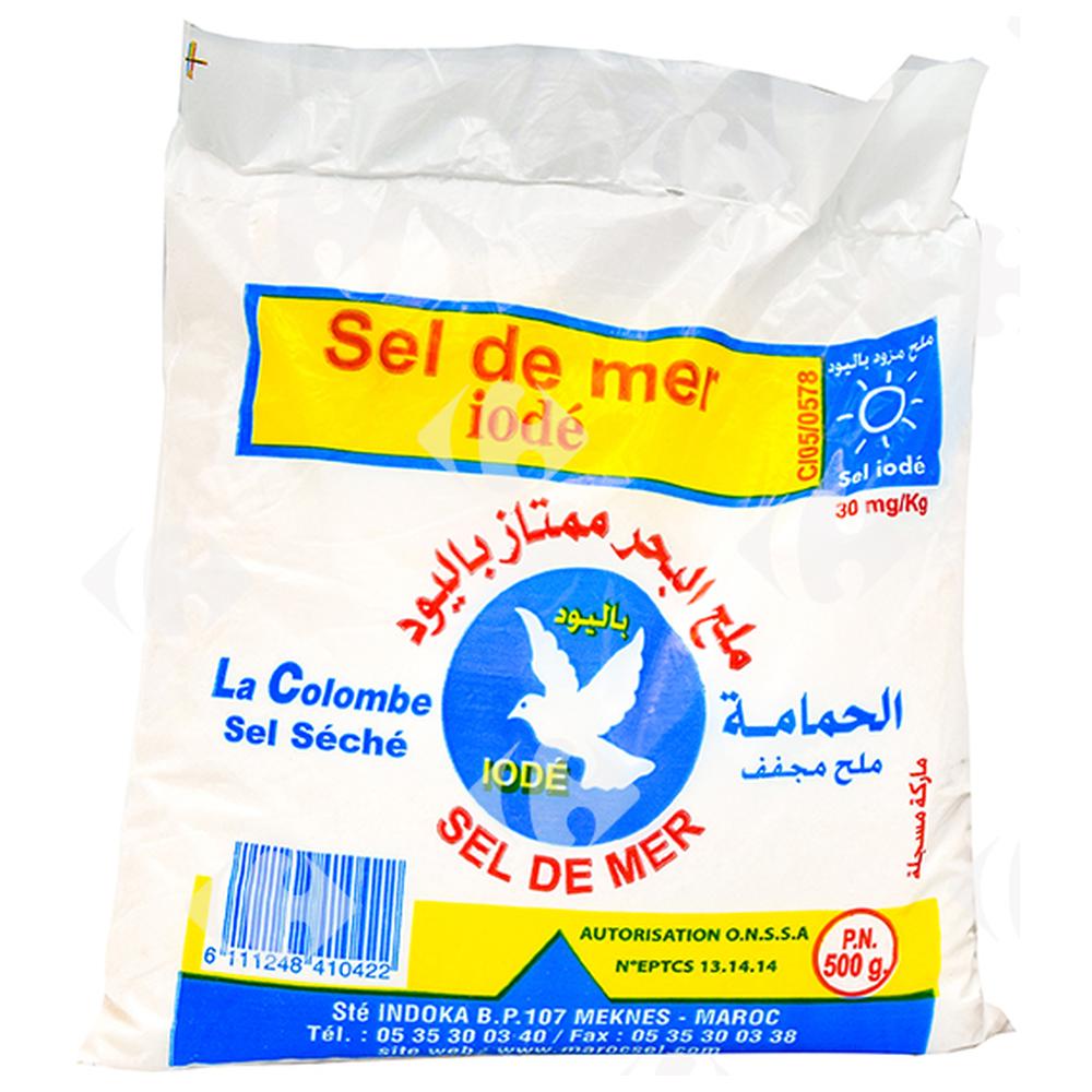 Sel Séché Iodé en Sachet La Colombe 500g