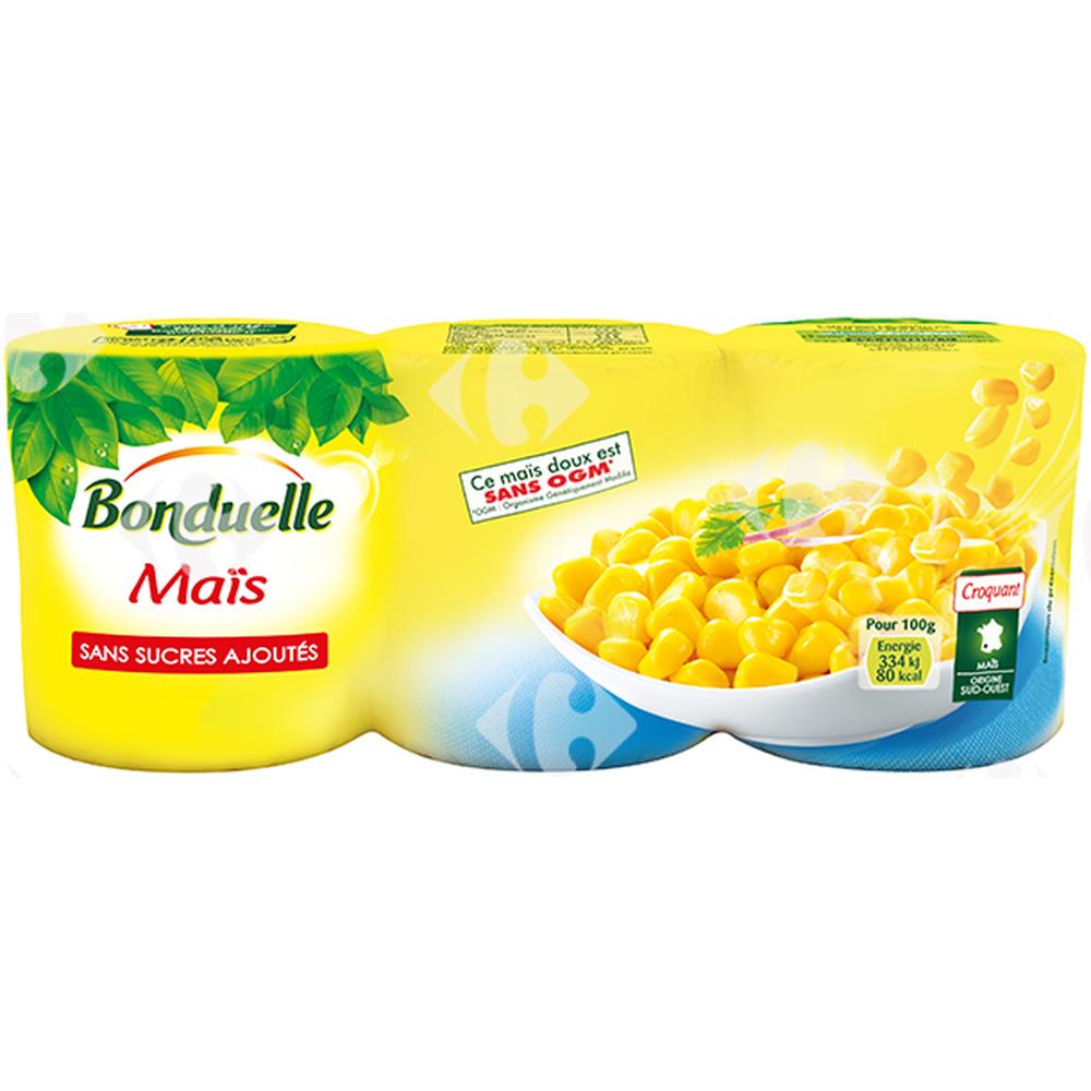 [416527] Pack de Conserves de Maïs en Grain Bonduelle 3x150g.