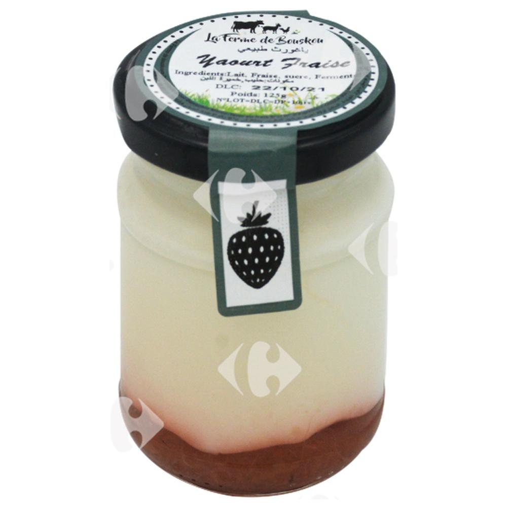 Yaourt Brassé Coulis de Fraise La Ferme de Bouskou 125g