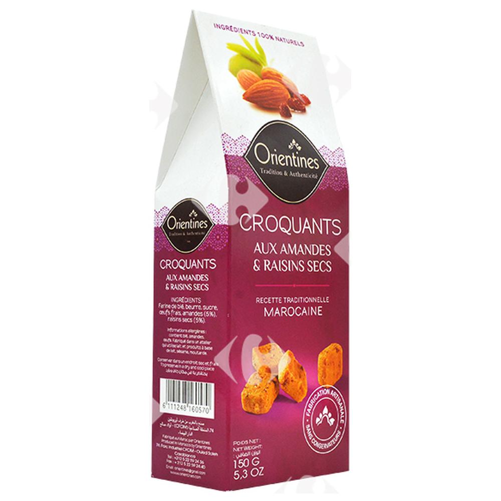 Croquants aux Amandes et Raisins Secs Orientines 150g.