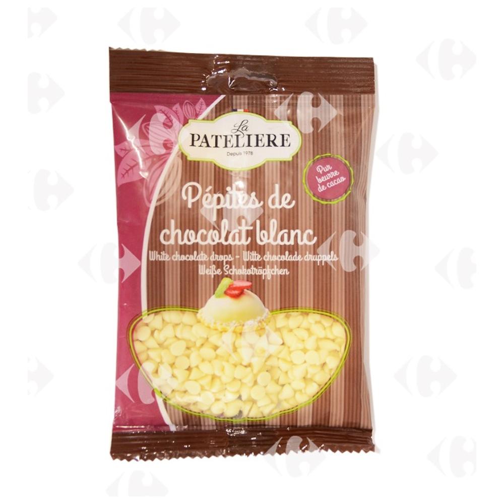 [665541] Pépites de Chocolat Blanc La Pateliere 100g.