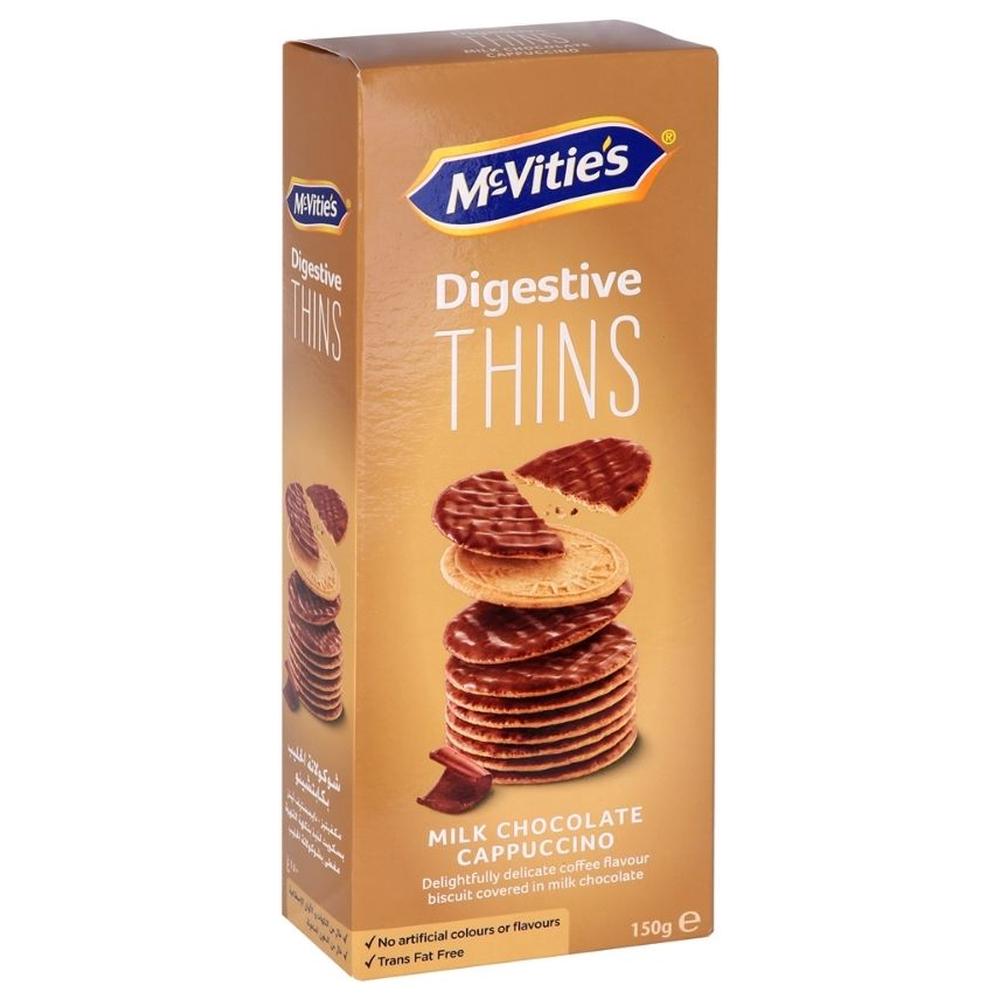 Biscuits Digestive Thins Chocolat Cappuccino McVitie's 150g