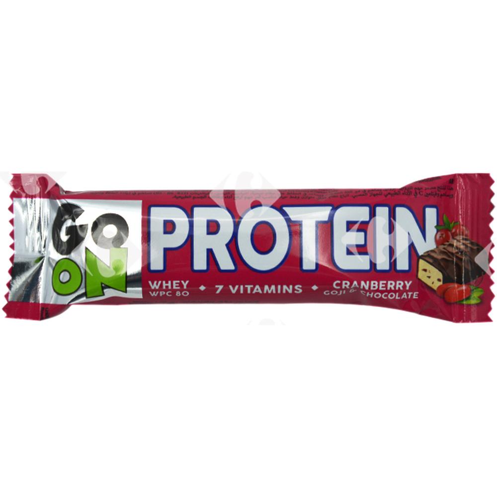 [559649] Barres Protéinées au Cranberry Go On 50g.