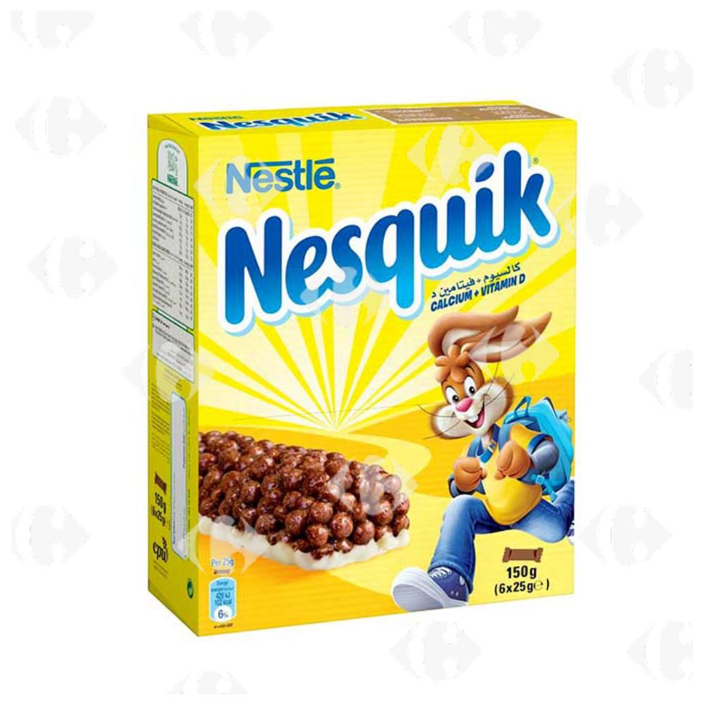 [628297] Barres Céréalières Chocolat Nesquik 6x235g.