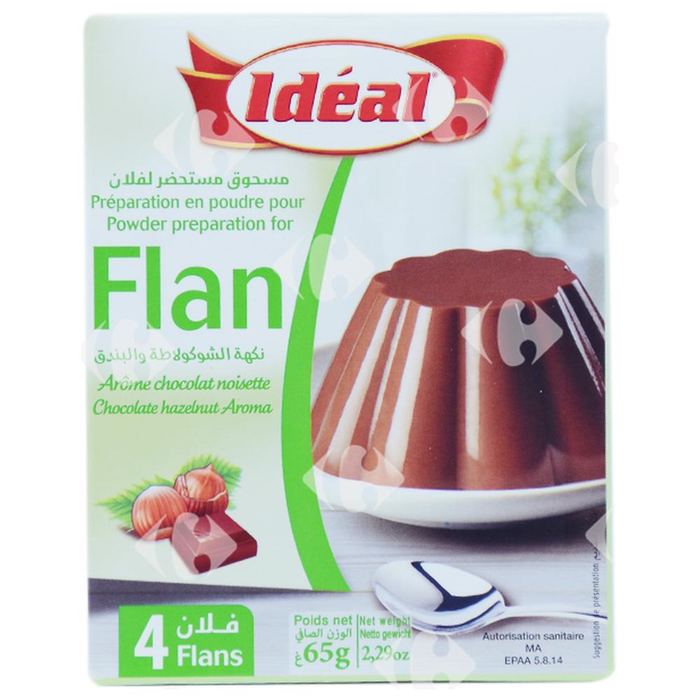 Flan à Préparer Chocolat Noisette Idéal 65g.