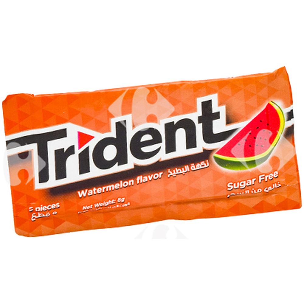 [195575] Chewing-Gum Pastèque sans Sucres Trident 5 unités.