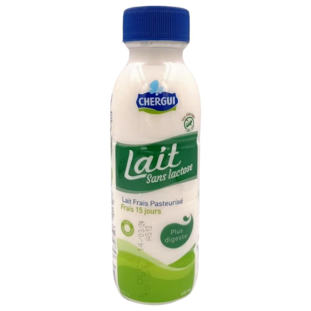 [690192] Lait Frais Sans Lactose à Conservation Prolongée Chergui 450ml.