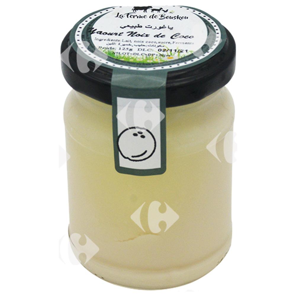 [662139] Yaourt Noix De Coco En Verre La Ferme de Bouskou 125g