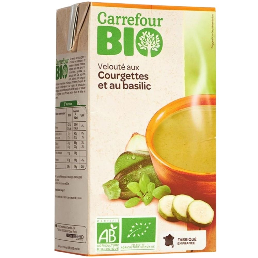 [637699] Soupe aux Courgettes et au Basilic Carrefour Bio 1L