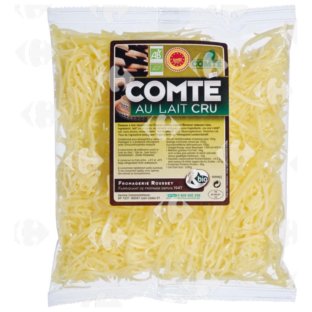[661164] Fromage Râpé Comté au Lait Cru Bio Rbio 100g