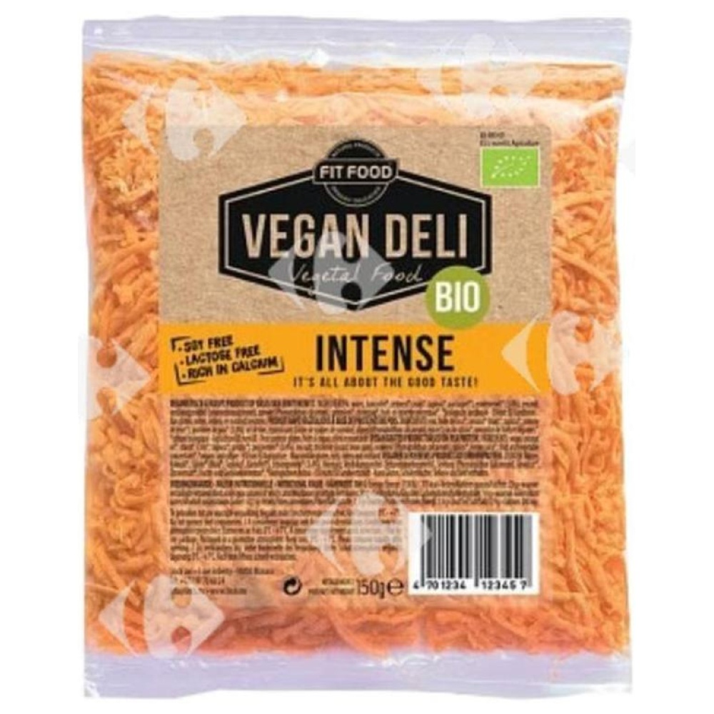 [693666] Cheddar Râpé Vegan Intense Bio Sans Lactose Vegan-Deli 150g.