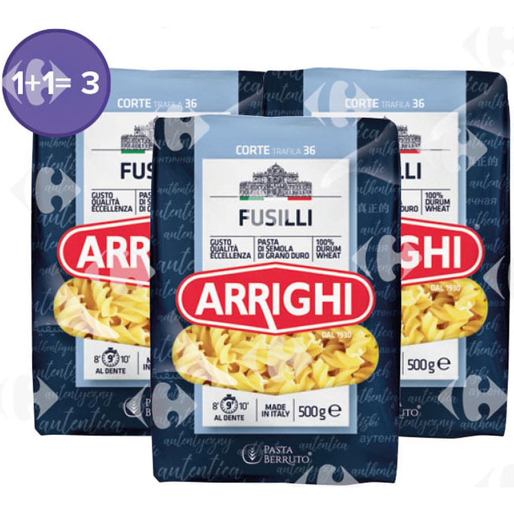 [690677] Lot de 3 Pâtes Fusilli Arrighi 500g (3ème Gratuit).