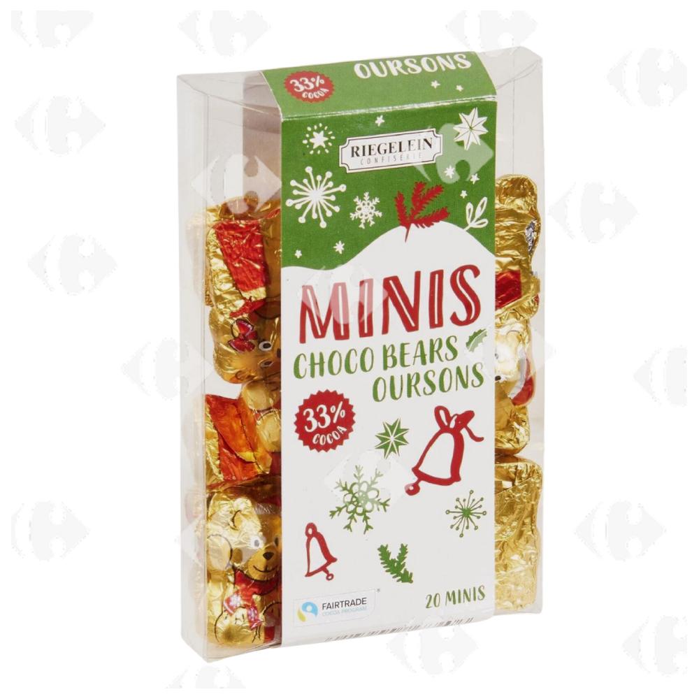 [707996] Chocolat Minis Oursons Lait Riegelein Confiserie 20x100g.