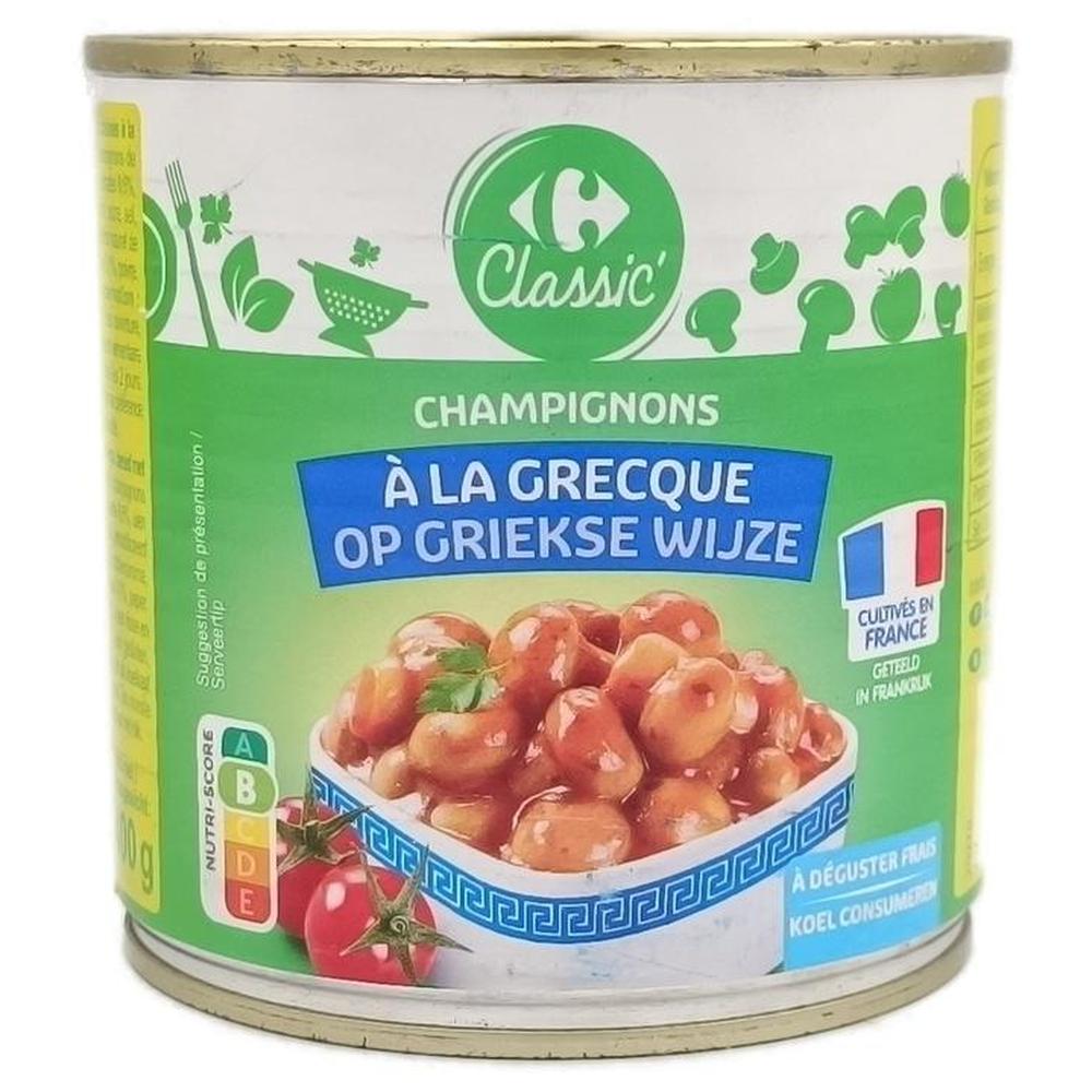 [689604] Conserve Champignons à la Grecque Carrefour 400g