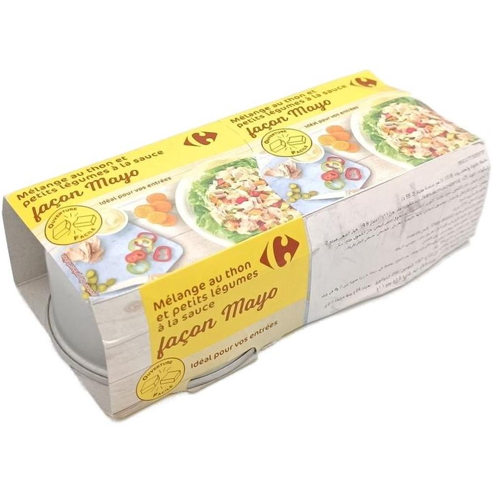 [704453] Thon et Légumes à la sauce façon Mayo Carrefour 2x135g.