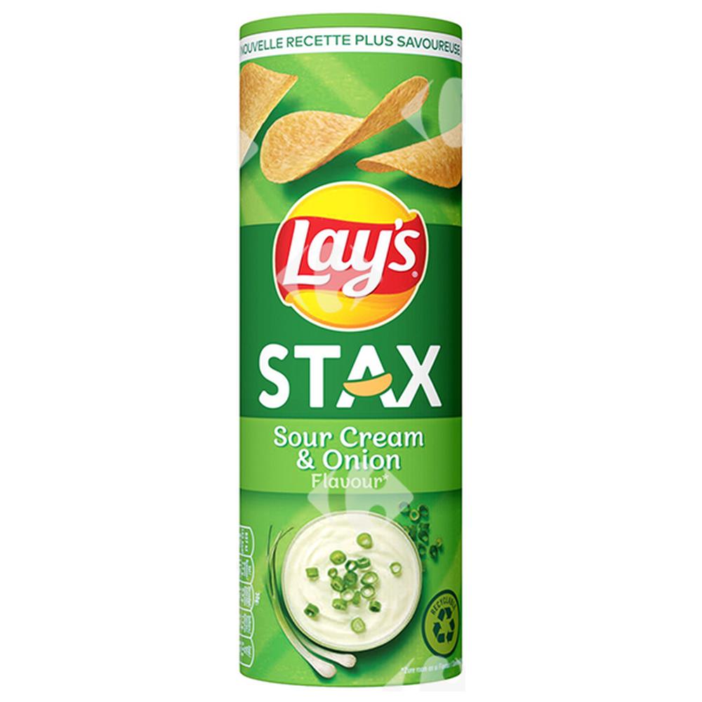 [648590] Tuiles Stax Sour Cream et Onion Lay's 170g.